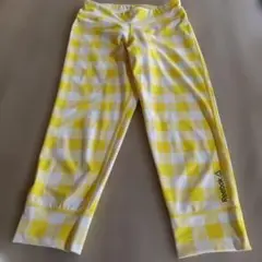Reebok イエロー チェック柄 レギンス S