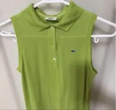 LACOSTE ラコステ ノースリーブワンピース サイズ40 グリーン