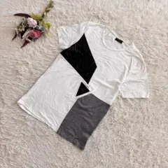 『ZARA MAN』ザラマン　Ｔシャツ　半袖　クルーネック　切り替え　異素材　綿