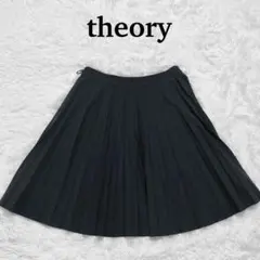 未使用級✨theory プリーツスカート 日本製 11号 ブラックのサムネイル