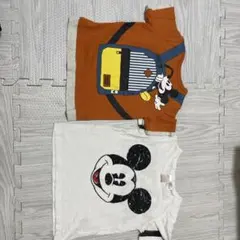 ミッキーマウス Tシャツ 2枚セット ディズニー 子供服　80 92