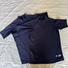 デサント☆野球アンダーシャツ紺150cm半袖２枚