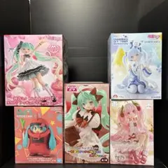 初音ミク 桜ミク 雪ミク フィギュア5点セット 未開封 - メルカリ