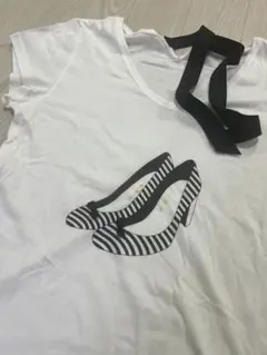ADAM ET ROPE ハイヒール Tシャツ 3D 立体 リボン ワンポイント