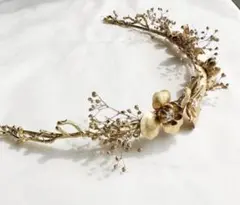 KENZO ヴィンテージ フラワー バングル ゴールド　花、リーフ、蕾 KENZO ヴィンテージ フラワー バングル ゴールド 花、リーフ、蕾