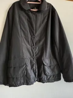 ブラック テーラードジャケット 中綿入り