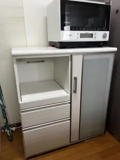 ニトリ ポスティア キッチンカウンター レンジ台 食器棚　コンセント付　幅90㎝ ニトリ キッチンボード ポスティア 食器棚 NITORI レンジボード