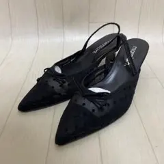 【新品未使用】mamian チュールデザイン バックストラップ パンプスのサムネイル