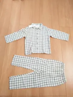 綿100％　二重ガーゼ　シャツパジャマ