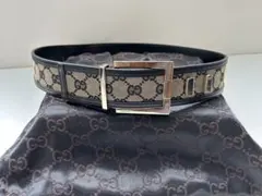 GUCCI GGキャンバス ゴールド メンズ ベルト 8862 - メルカリ