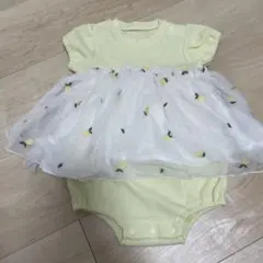 apres les cours　イエロー フラワー柄 ワンピース 70cm