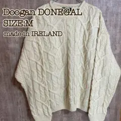 Doogan DONEGAL アランニット アイボリー アイルランド製 M