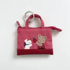 familiar ミニデニムバッグチャーム　赤のサムネイル