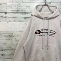 【チャンピオン】USA製 刺繍ビッグロゴ レトロ 希少 スウェット パーカー