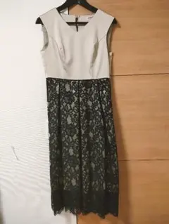 AIMER パーティードレス ベージュ・黒 レース