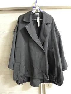 【新品・未使用】soeur7 オーバーサイズ トレンチコート 38 黒