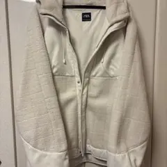 ZARA フード付きアウター 白