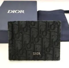 DIOR オブリーク 二つ折り財布 ブラックのサムネイル