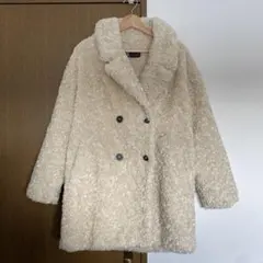 ZARA ダブルブレスト テディベアコート