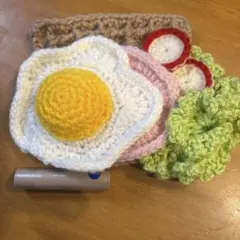 ハンドメイド あみぐるみ モーニングプレート