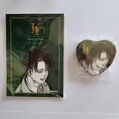 進撃の巨人 リヴァイ アニーク バレンタイン ハート缶バッジ ブロマイド