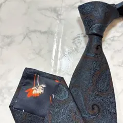 美品 ポールスミス ネクタイ ハイブランド ペイズリー柄 光沢