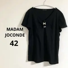 マダムジョコンダ レディース 半袖 Tシャツ ブラック シンプル 42のサムネイル