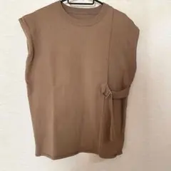 【Riche glamour/リシェグラマー】ニットベスト ブラウン Mサイズ