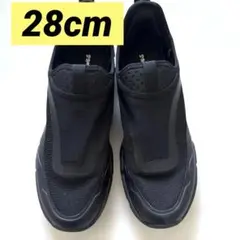 メンズシューズ　28cm 黒スニーカー　軽量　ウォーキング　ソックススニーカー