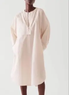 COS | アイボリー　長袖シャツワンピース