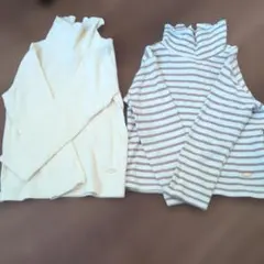 petit main ハイネックカットソー（白のみ）