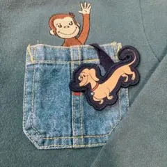 petit main おさるのジョージ トレーナー 120 グリーン