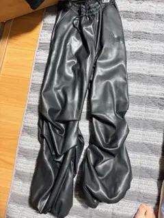 YONFA ヨンファ レザー パンツ レザーキックフレアパンツ XS - メルカリ