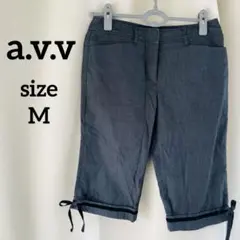 a.v.v ハーフパンツ 裾リボン ブラック Mサイズ（サイズ38）　49のサムネイル