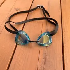 【美品】VIEW 競泳用 スイミングゴーグル ミラーレンズ ノンクッション