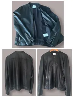 UNITED TOKYO ラムレザーシングルライダースジャケット　X L