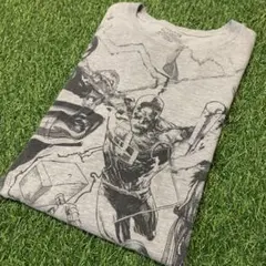 usa古着 MARVEL 総柄Tシャツ XL アメコミ キャラクター