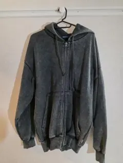 NAUTICA グレー フルジップ パーカー フード付き