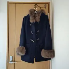 美品　ジャスグリッティー　ダッフルコート　Sサイズ ジャスグリッティー ダッフルコート アウター ファー付き