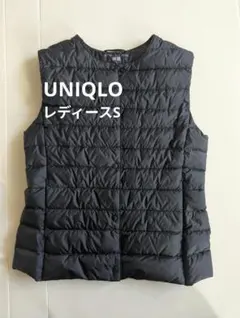 美品 ユニクロ ウルトラライトダウンベストレディースS ブラック