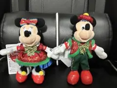 ミッキー　ミニー　ぬいぐるみバッジ　クリスマス　ディズニー　2025