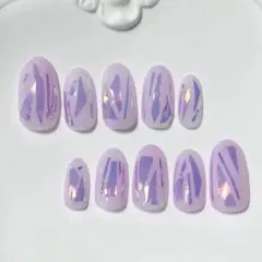 【現品】ピンク ラベンダー オーロラ ホロ 個性派ネイル
