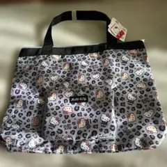 新品未使用　ハローキティ ヒョウ柄 エコバッグ　しまむら　平成ギャル　グレー