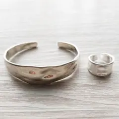 バングルヴィンテージリング2点セットシルバ925 メキシカンジュエリーA1 A8