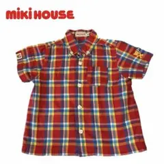 ミキハウス半袖チェックシャツ 90