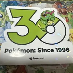 ポケモン 韓国限定 ポケモンストア30周年ロゴステッカー キャタピーのサムネイル