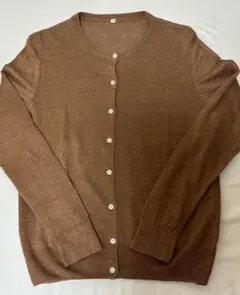 [無印]ブラウン 長袖 カーディガン Ｍ