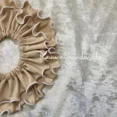 メロウスタイ フリルスタイ 360℃スタイ つけ襟 ベージュ×ホワイト