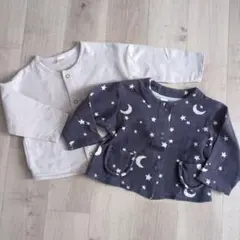 テータテート Cottoli スナップボタンカーディガンセット 80
