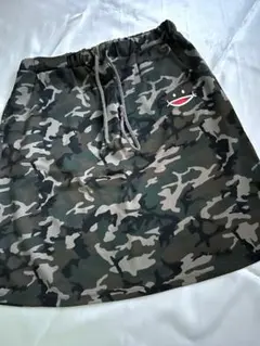 迷彩柄ミニスカート ウエストゴム